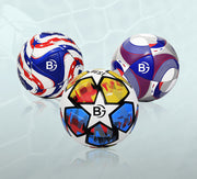 Hybrid match soccer ball made in Sialkot Pakistan offering softness and responsiveness for training