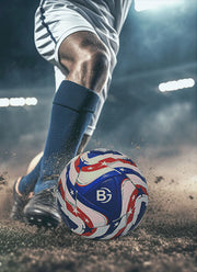 High performance match grade soccer ball ideal for professional play and training